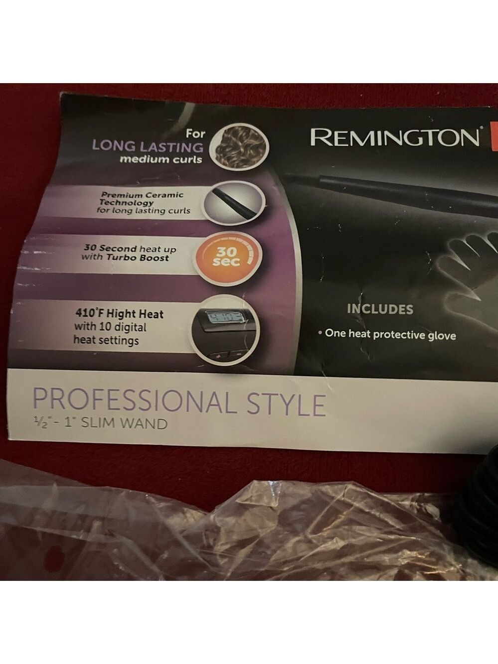 Remington Model CI63W1NA Ceramic Styling Wand &Glove - Picture 2 of 3